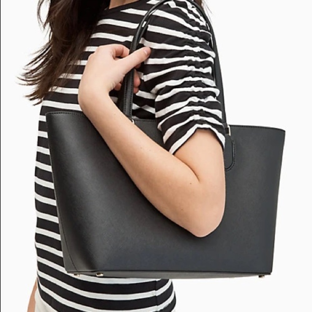 Kate spade black mini tote bag with zipper